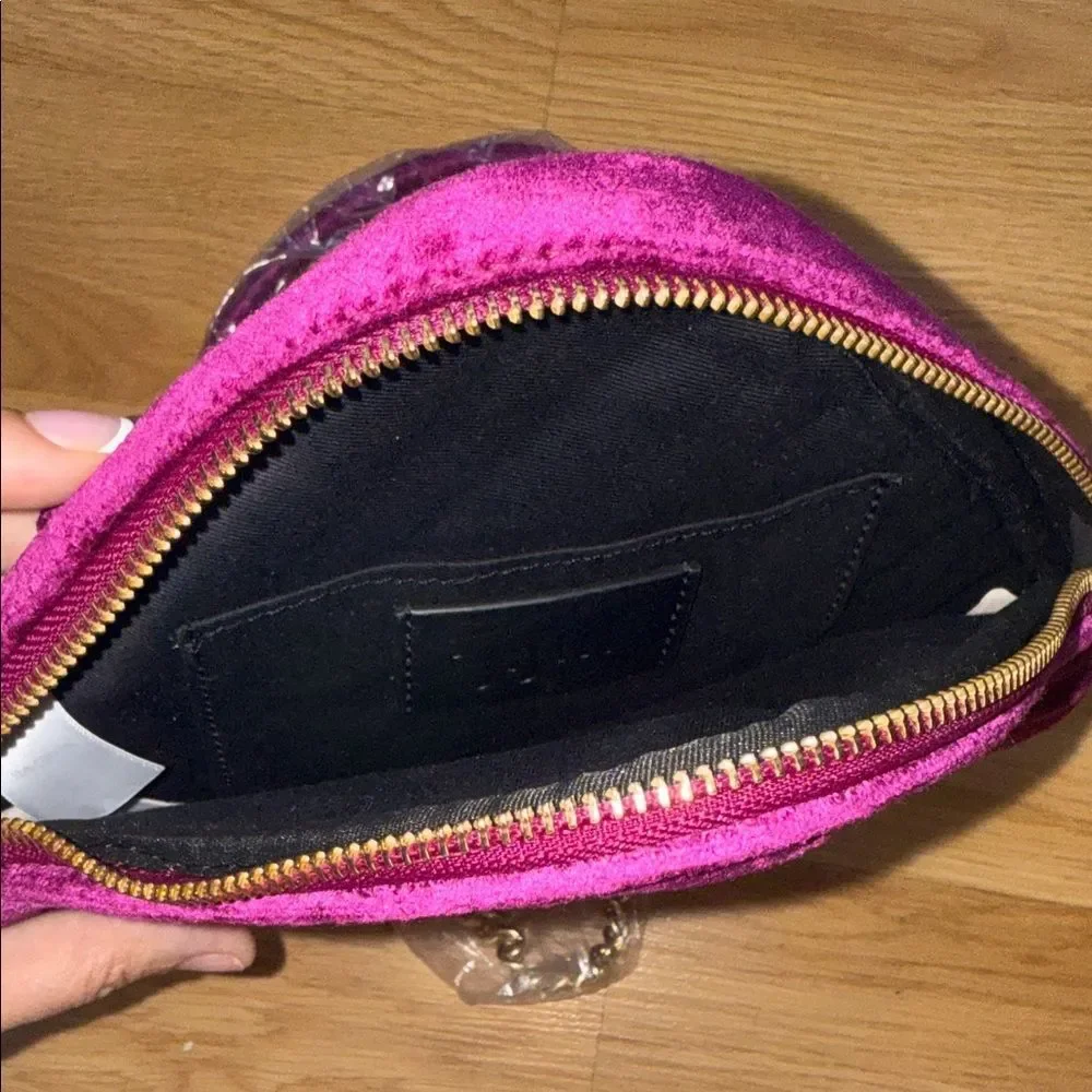 NEW J Jill Purple Quilted Crossbody Bag Velvet Sugarbeet